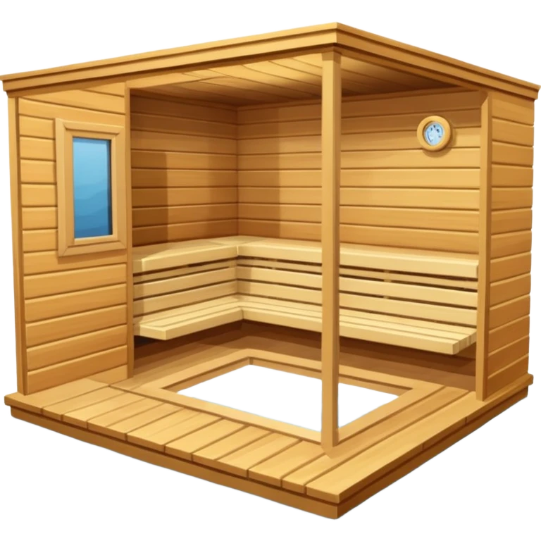 lag den mer som en rundt firkant og sort, også kan det stå SAUNA på emoji