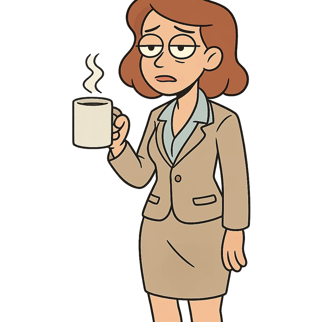 working woman with coffee cup emoji