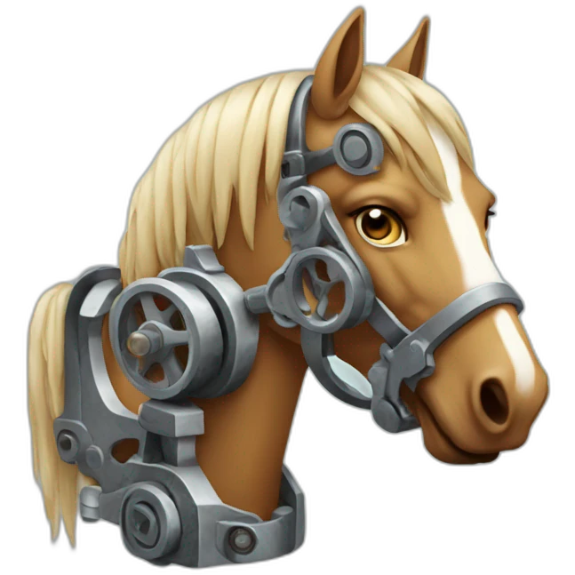 Mechanical horse emoji