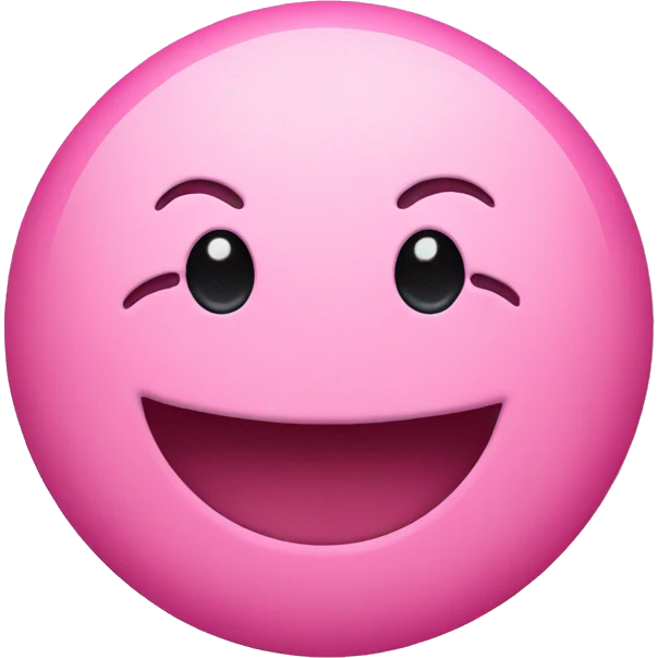 Pink smily face emoji