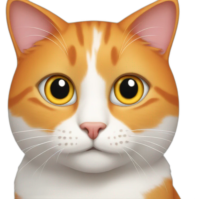 orange and white cat emoji