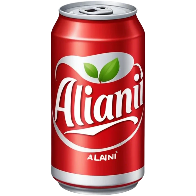 Soda can red saying “Alani” on the can emoji