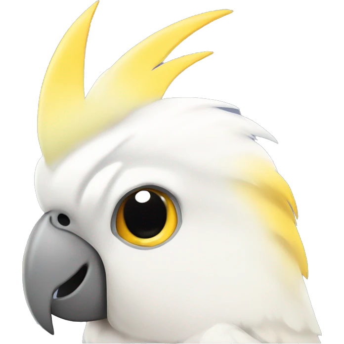 White cockatiel parrot emoji