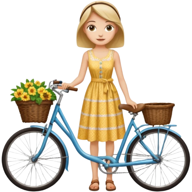 Lady with bicycle emoji