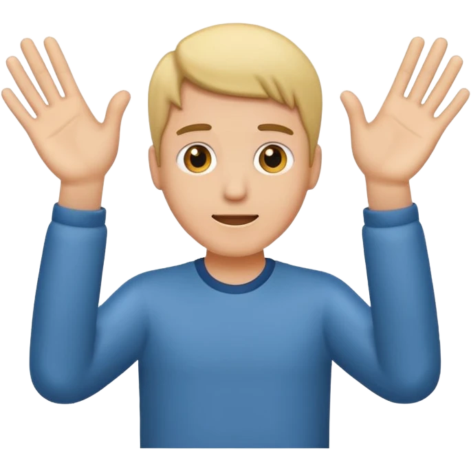 Lap of man empty showing hands to it emoji