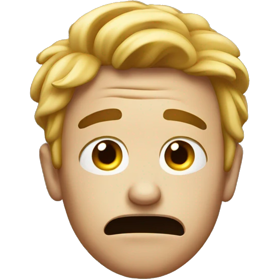 Confused face fainting emoji