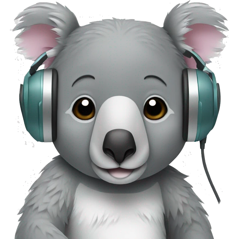 Koala use headphone emoji
