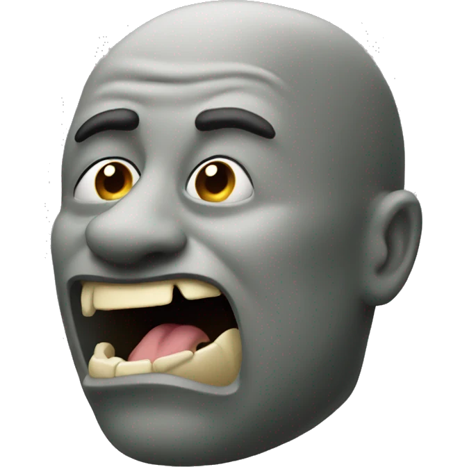 Mogger with brilliant jaw emoji