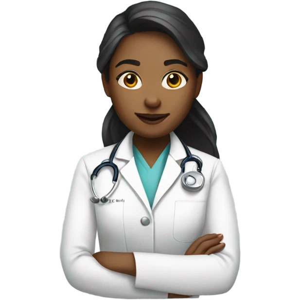 Create a girl wearing a white doctor coat emoji