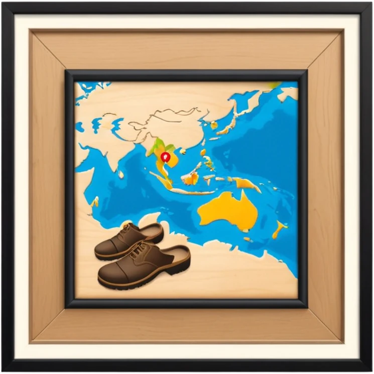 "Forty-two male footsteps moving across a map inside a house." emoji