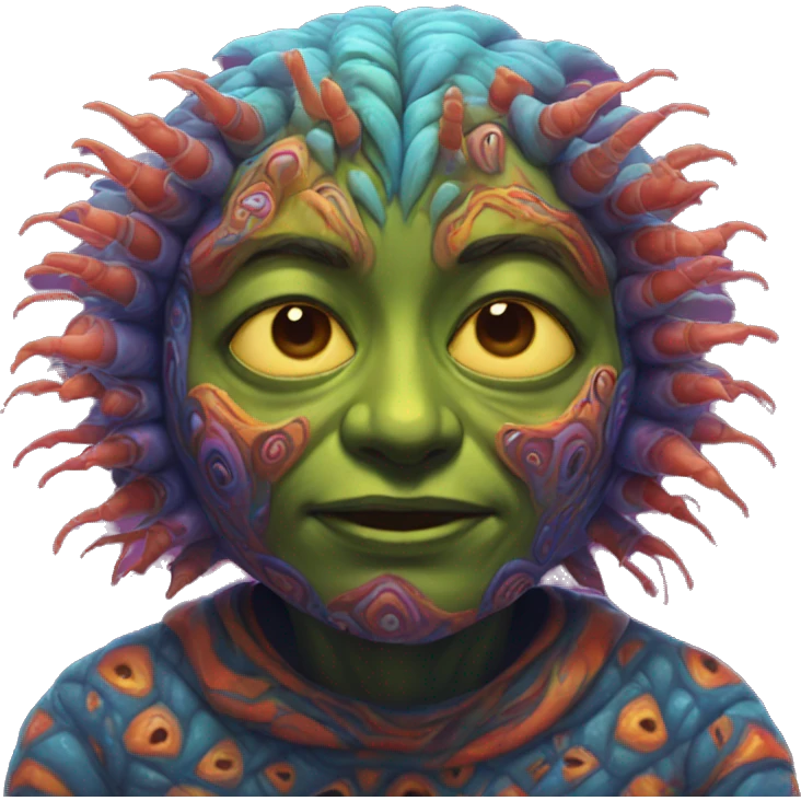 One psychedelic pupa art emoji