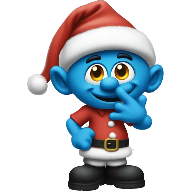 Christmas Smurfs  emoji