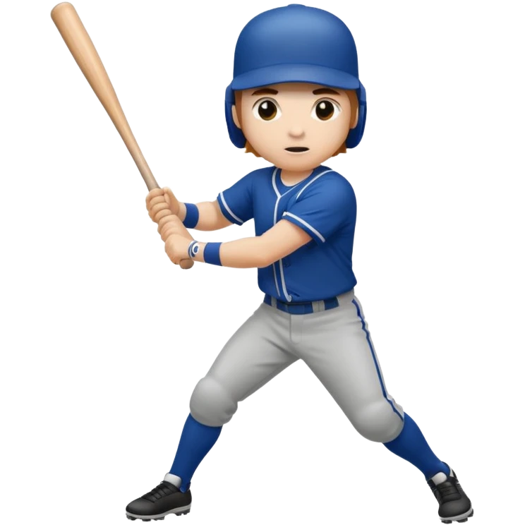 baseball player batting in motion emoji