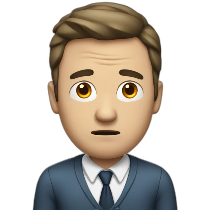 a man in trouble emoji