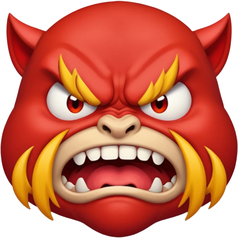 insanely angry scary red mean face emoji