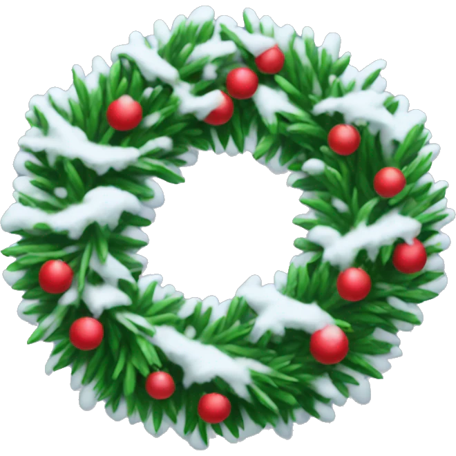 Wreath covered in snow  emoji