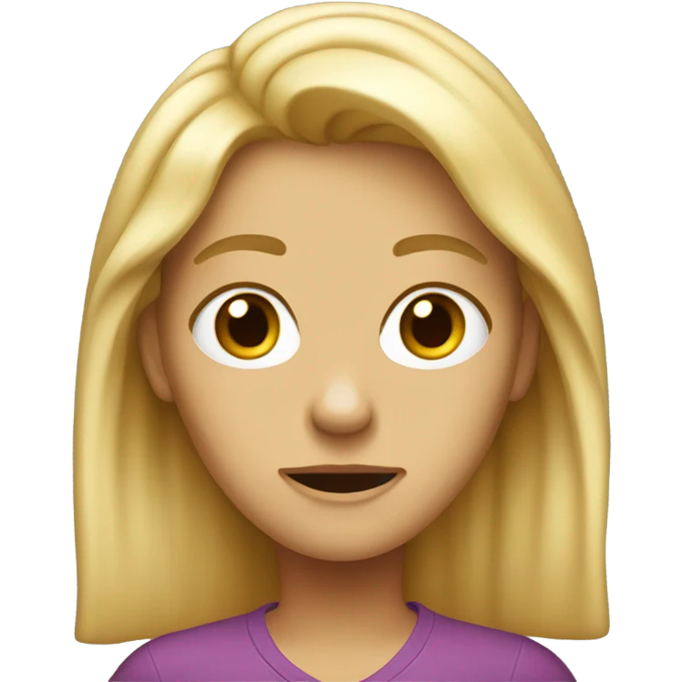 A ugly blonde emoji