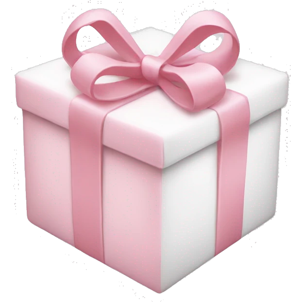 Light pink and white present emoji