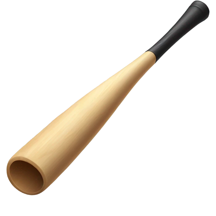 Baseball bat with a hole emoji