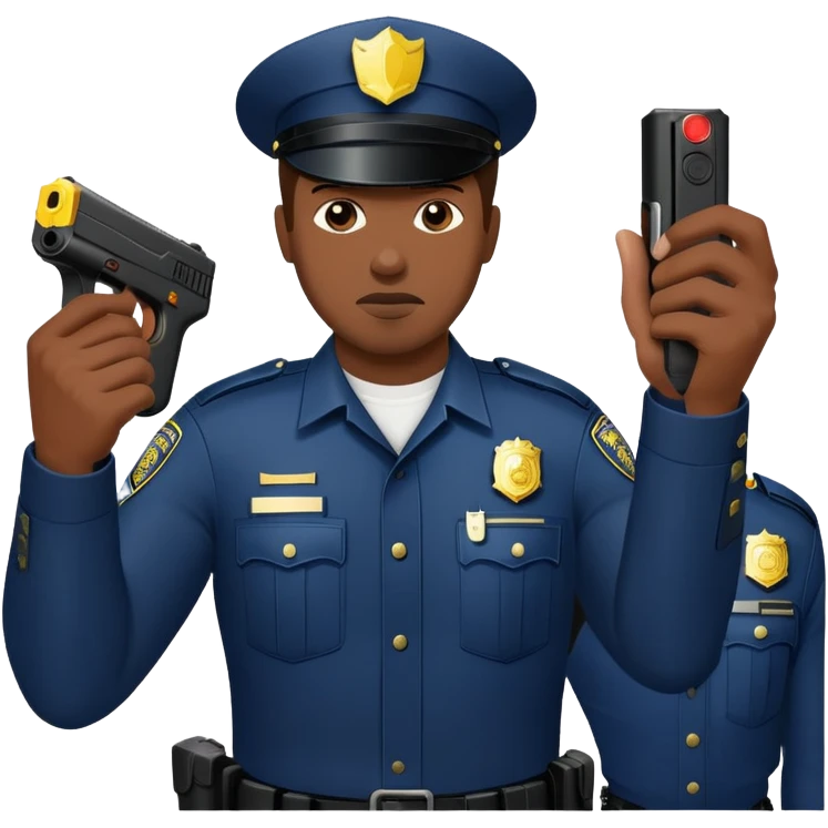Полицейский стреляет в негра из тайзера emoji