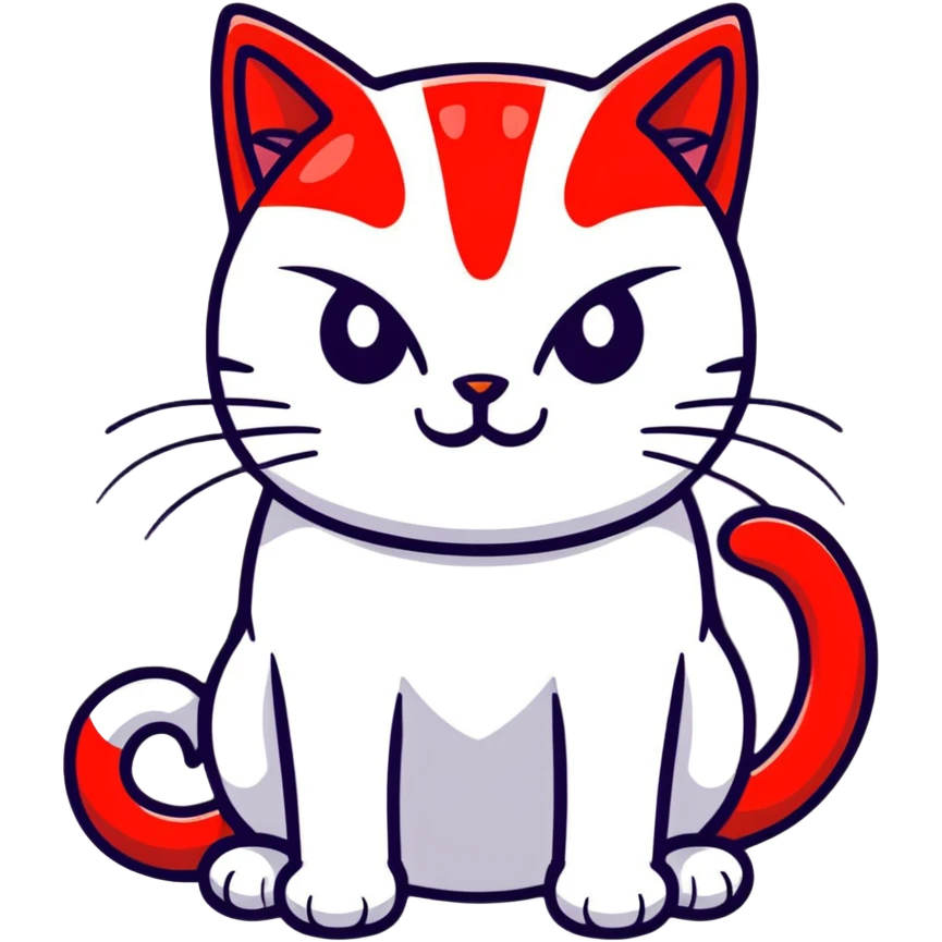 Red-haired evil cat emoji