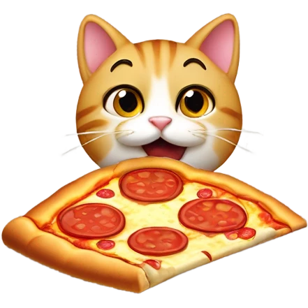 Cat with pizza  emoji