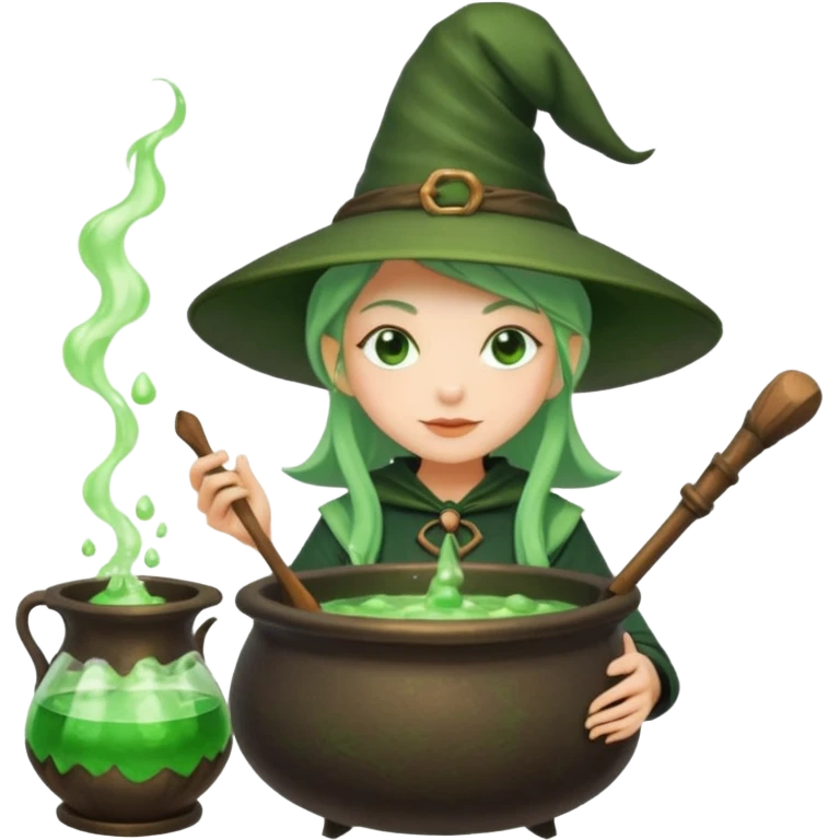 green witch cooking potion emoji