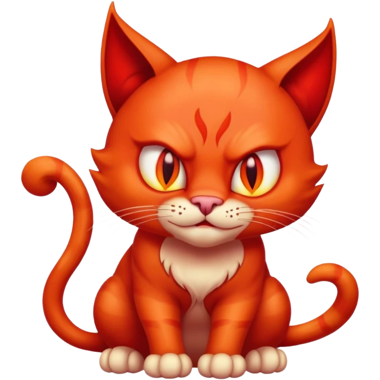 Devil red cat emoji