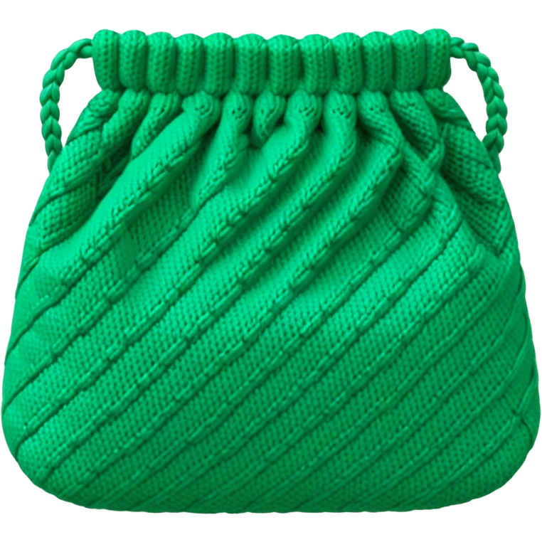 knitted bag green emoji
