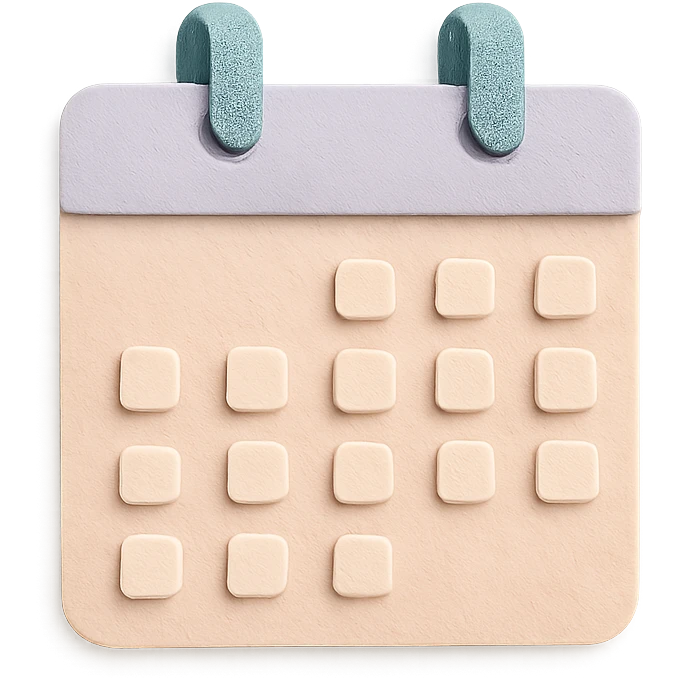 soft pastel cozy calendar box for bullet journal emoji