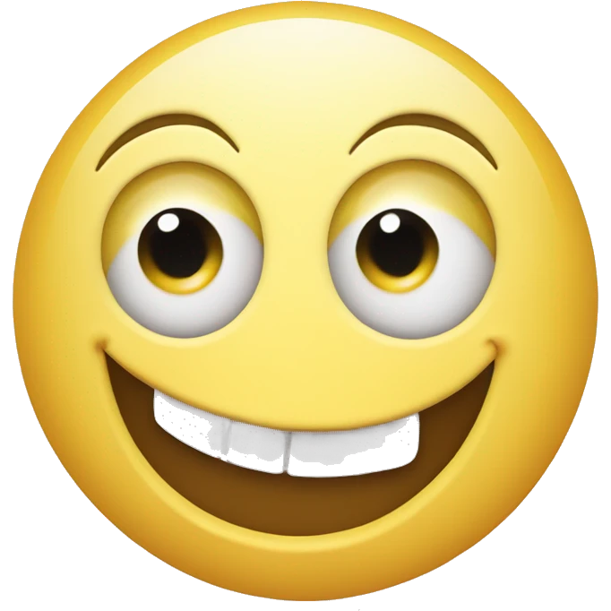 Grinning Face with One Large and One Small Eye emoji