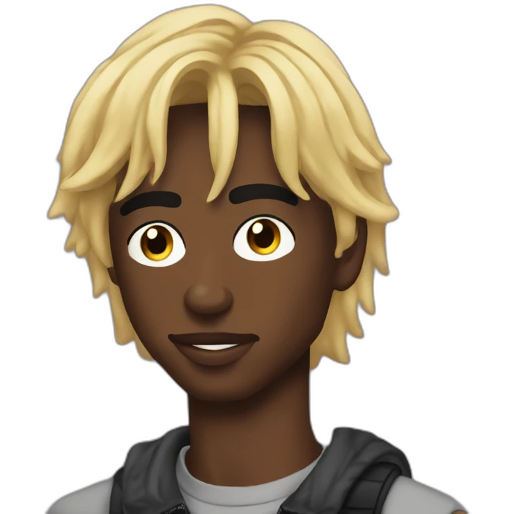 playboi carti in the style of an apple emoji emoji
