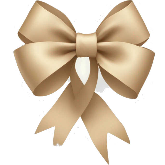 Coquette Beige ribbon emoji