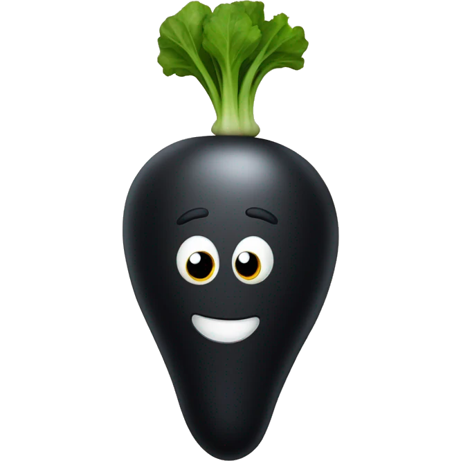 black radish emoji