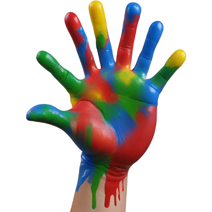 Bby hands in paint emoji