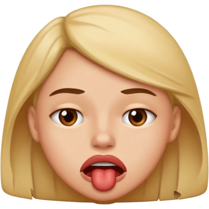 Lip biting emoji with face emoji