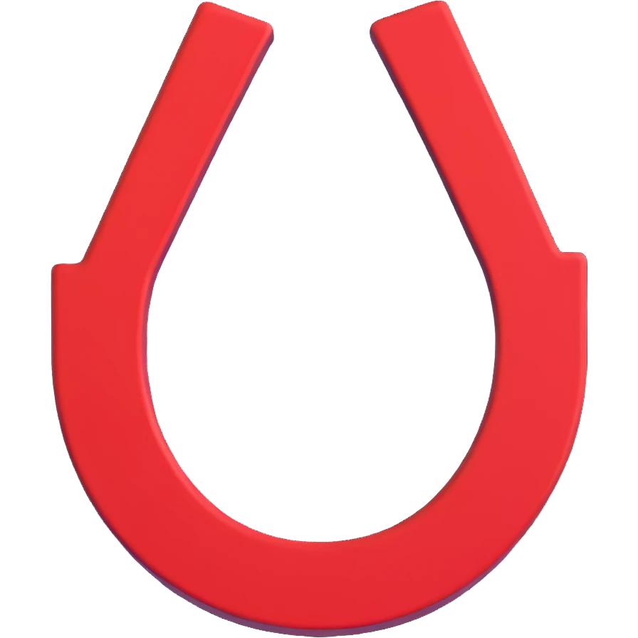 red horseshoe magnet emoji