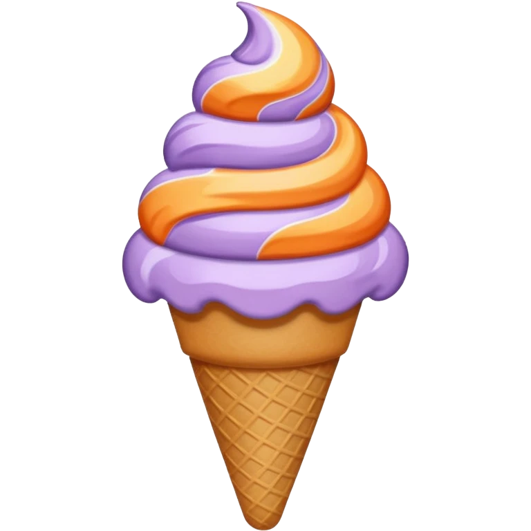 icecream sunset colors Lila and orange emoji