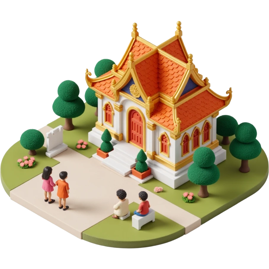 people praying in a Buddhist temple emoji