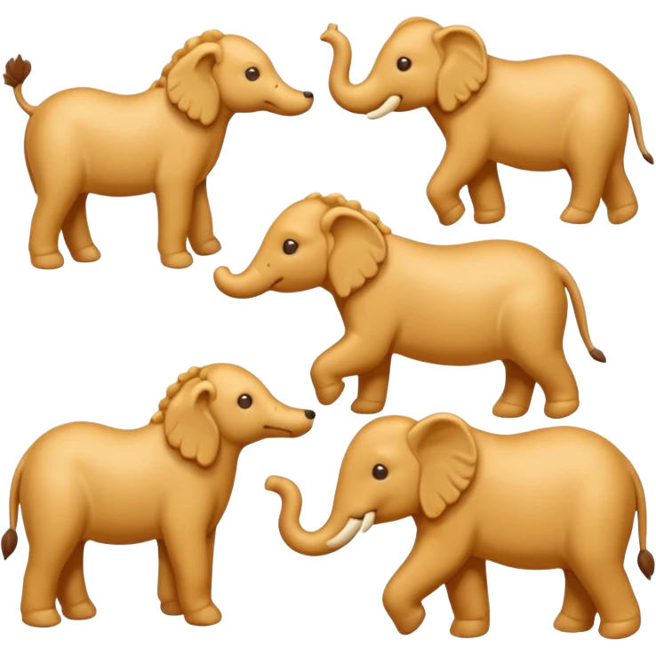 a few animal crackers, minimal, simple, clear emoji