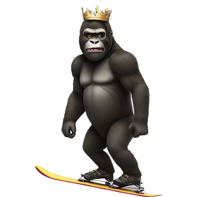 king kong skiing emoji