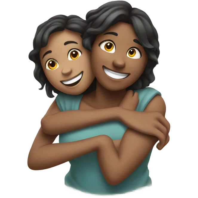 Hugging girl emoji