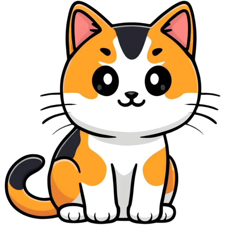 Calico cat emoji