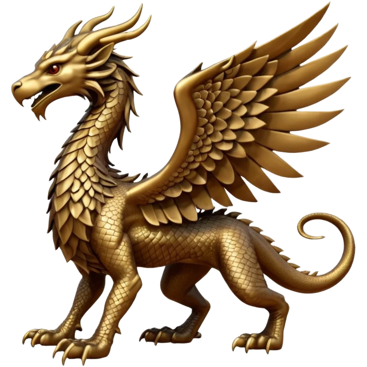Mušḫuššu, stylized dragon with lion forelegs and eagle hind legs emoji