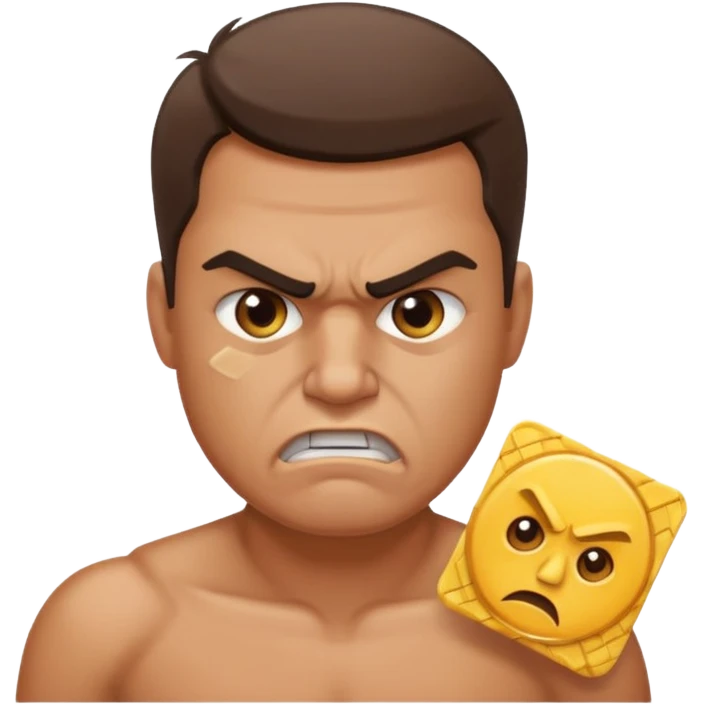 a chip on a mans shoulder emoji