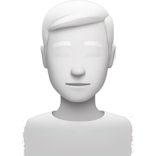 minimalistic white solo emoji