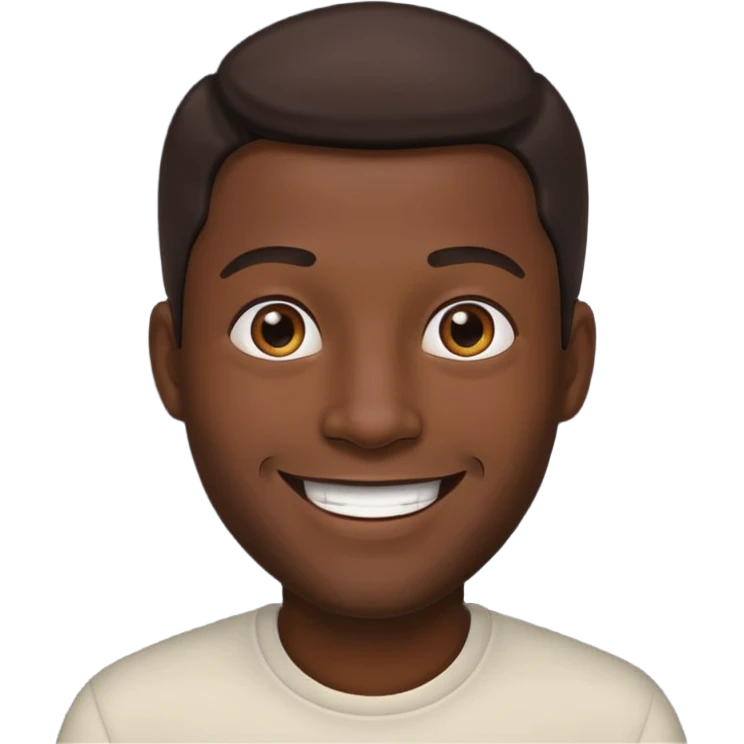 1 adult male dark skin , emoji