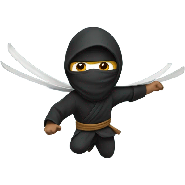 Flying ninja emoji