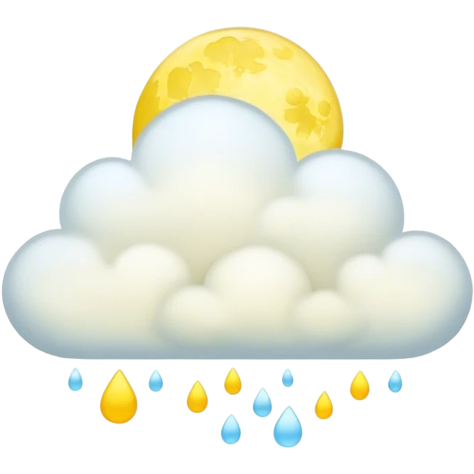 Yellow Moonlight and mini clouds with beautiful finish  emoji