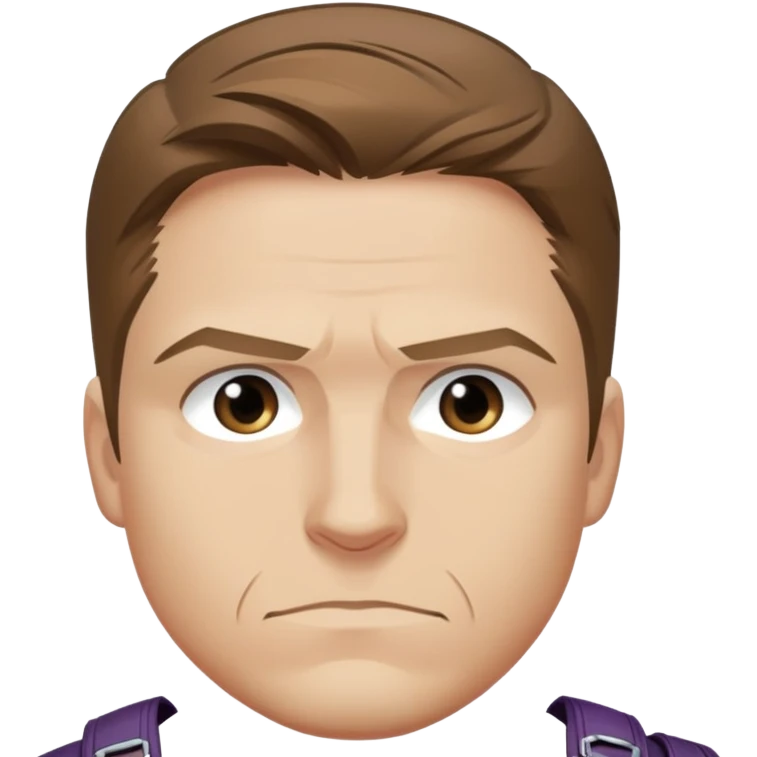 hawkeye clint barton portrait marvel, brown hair from captain america: civil war emoji